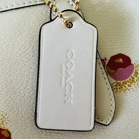 COACH Chalk Multi Poppy Floral City Tote Bag - Picture 5 of 11